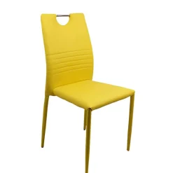 Wohnen Stühle<Stapelbare Polsterstühle in Gelb - Liguria (4er Set)