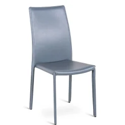 Wohnen Stühle<Stapelbarer Hochlehner in Grau Anca Kunstleder (4er Set)