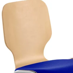 Wohnen Stühle<Stapelbarer Stuhl in Buche & Blau - Subra