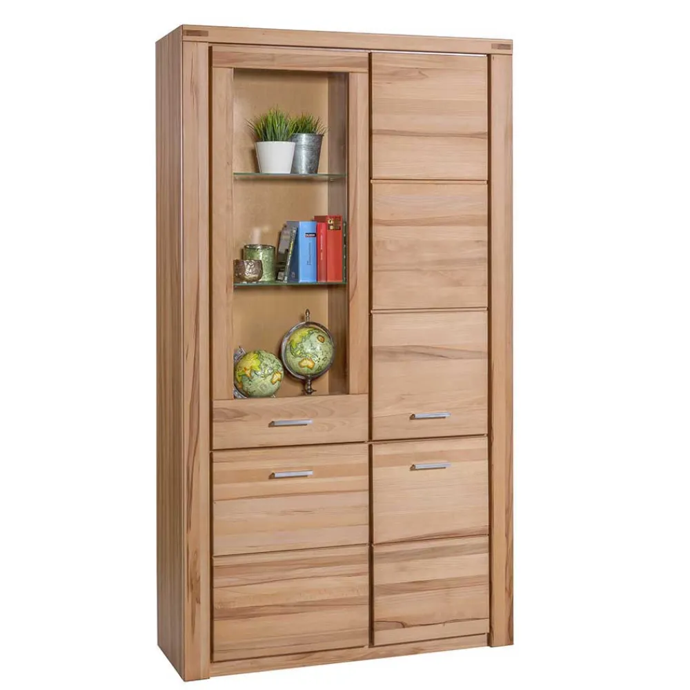 Wohnen Wohnwände<Stauraum Anbauwand aus Holz - Uhelia (vierteilig)