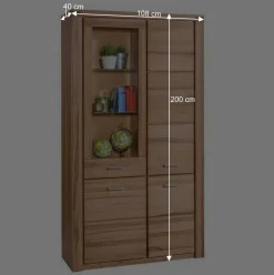 Wohnen Wohnwände<Stauraum Anbauwand aus Holz - Uhelia (vierteilig)