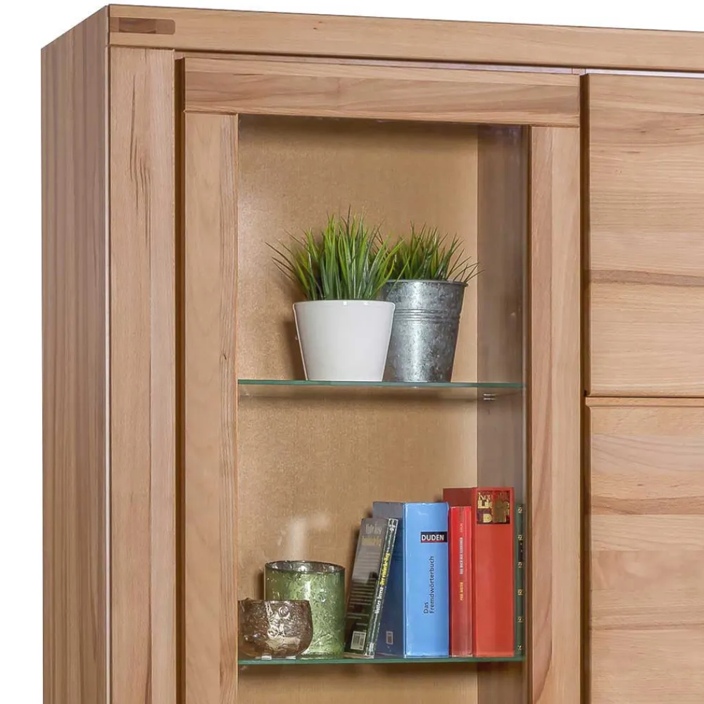 Wohnen Wohnwände<Stauraum Anbauwand aus Holz - Uhelia (vierteilig)