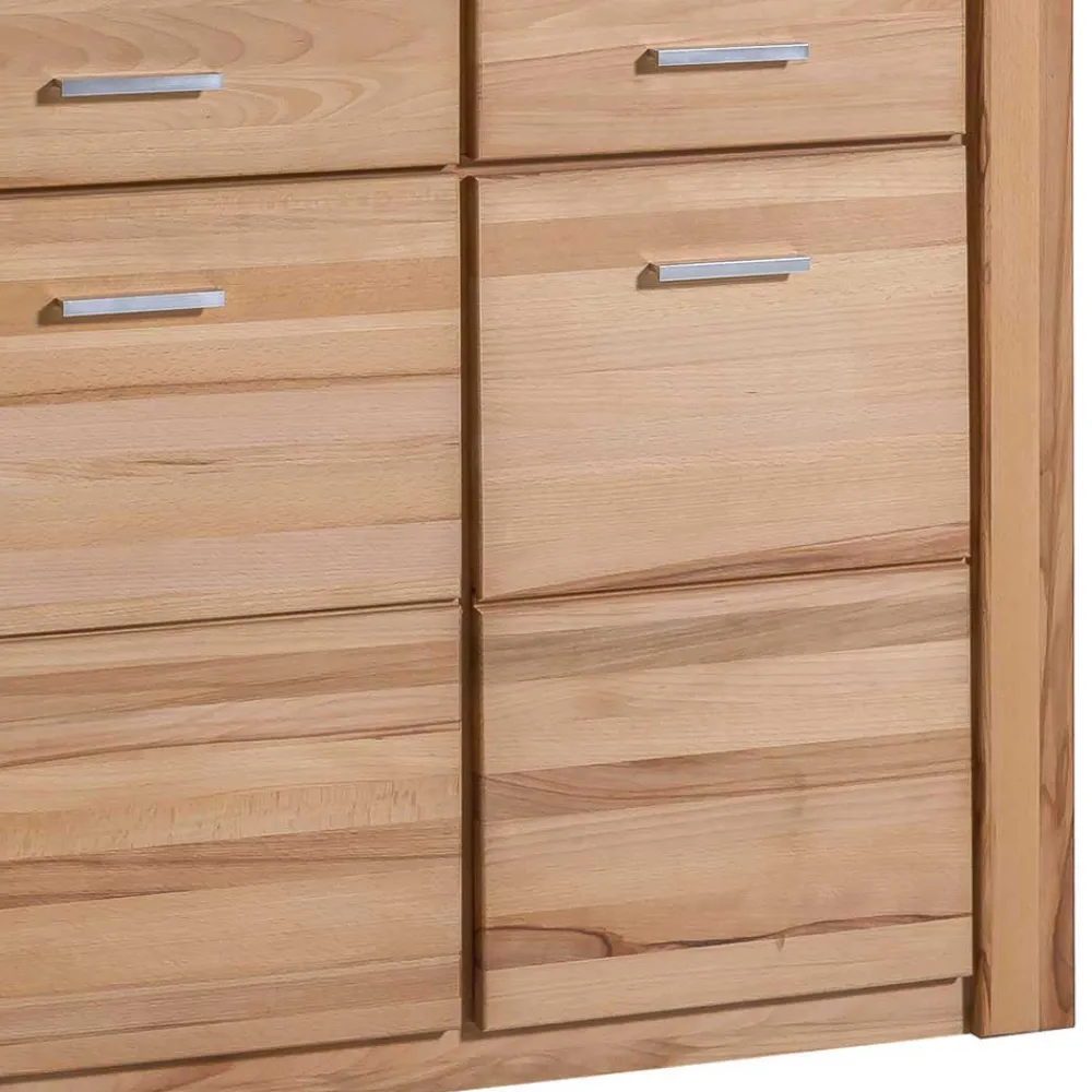 Wohnen Wohnwände<Stauraum Anbauwand aus Holz - Uhelia (vierteilig)