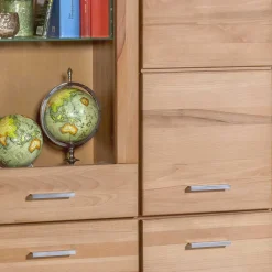Wohnen Wohnwände<Stauraum Anbauwand aus Holz - Uhelia (vierteilig)