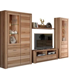 Wohnen Wohnwände<Stauraum Anbauwand aus Holz - Uhelia (vierteilig)