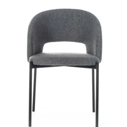 Wohnen Stühle<Stühle aus Strukturstoff Grau - Makimona (2er Set)