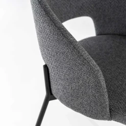 Wohnen Stühle<Stühle aus Strukturstoff Grau - Makimona (2er Set)