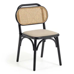 Wohnen Stühle<Stühle aus Ulme & Rattan & Stoff - Boxtan (2er Set)