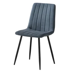 Wohnen Stühle<Stühle in Blaugrau und Schwarz - Filio (4er Set)