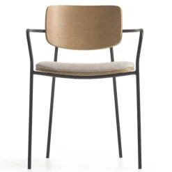 Wohnen Stühle<Stühle in Eiche & Beige & Schwarz - Salute (4er Set)