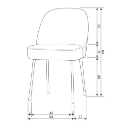Wohnen Stühle<Stühle in Honig Gelb Samtstoff - Lagaska (2er Set)