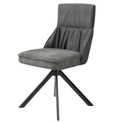 Wohnen Stühle<Stühle mit Federkern in Anthrazit - Markos (2er Set)