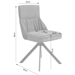 Wohnen Stühle<Stühle mit Federkern in Anthrazit - Markos (2er Set)