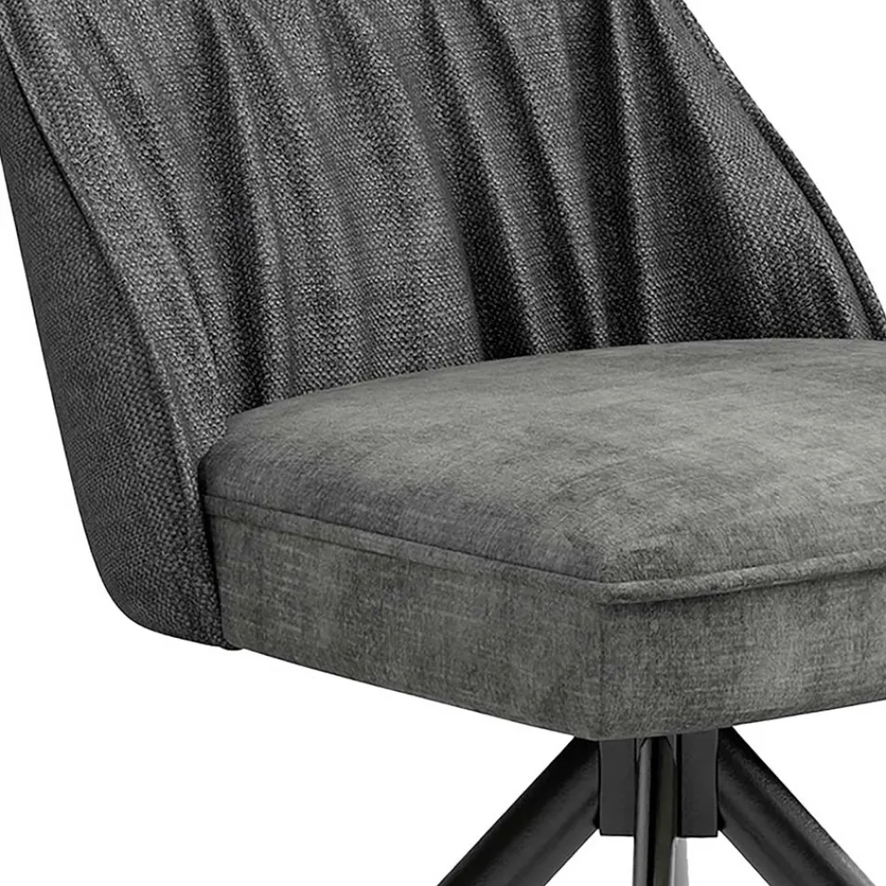 Wohnen Stühle<Stühle mit Federkern in Anthrazit - Markos (2er Set)