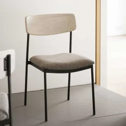 Wohnen Stühle<Stühle mit Polstersitz in Beige - Gora (2er Set)