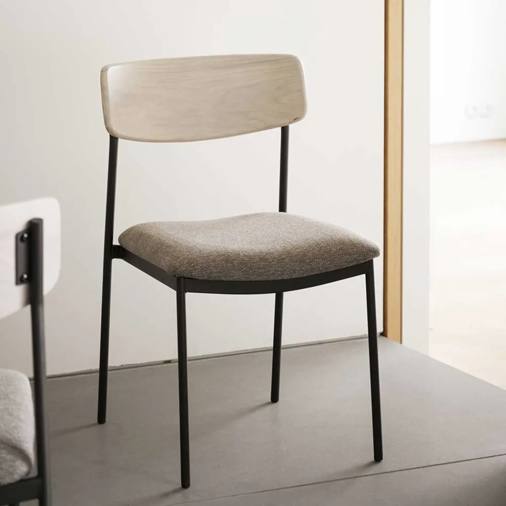 Wohnen Stühle<Stühle mit Polstersitz in Beige - Gora (2er Set)