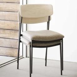Wohnen Stühle<Stühle mit Polstersitz in Beige - Gora (2er Set)