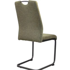 Wohnen Sessel|Stühle<Stoff Freischwinger Stühle in Oliv Grün - Maximo (4er Set)