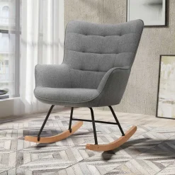 Wohnen Sessel<Stoff Schaukelstuhl im Skandi Design - Monique