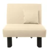 Wohnen Sofas<Stoff Schlafsessel in Beige und Schwarz - Setubal