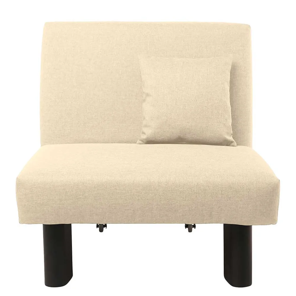 Wohnen Sofas<Stoff Schlafsessel in Beige und Schwarz - Setubal