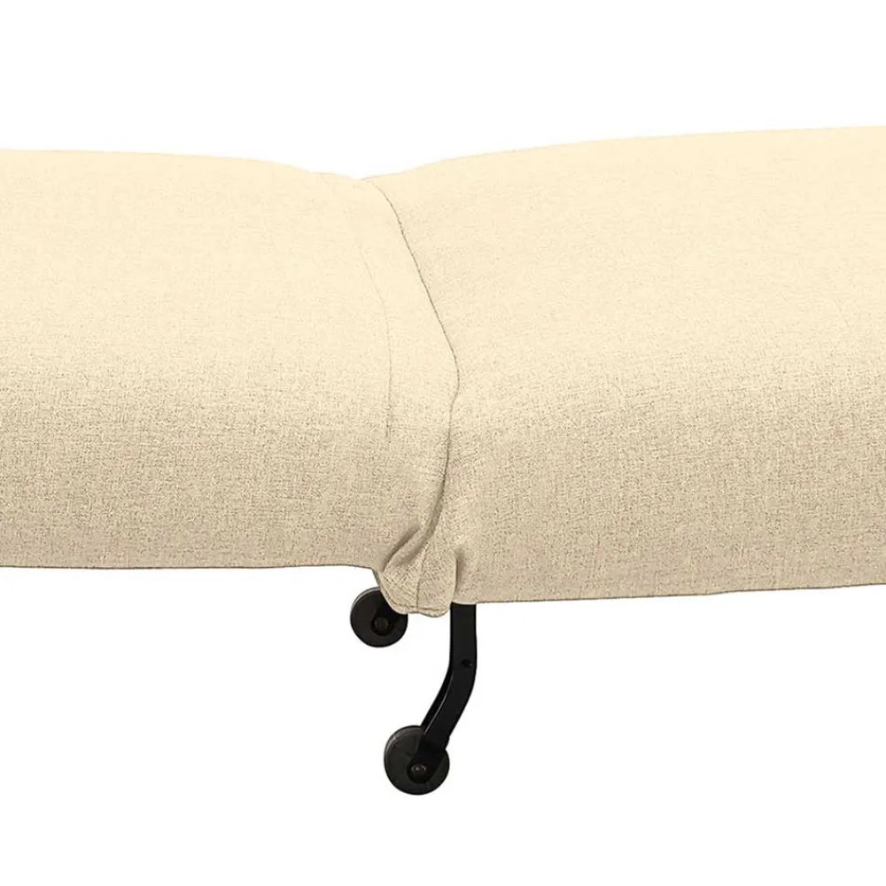 Wohnen Sofas<Stoff Schlafsessel in Beige und Schwarz - Setubal