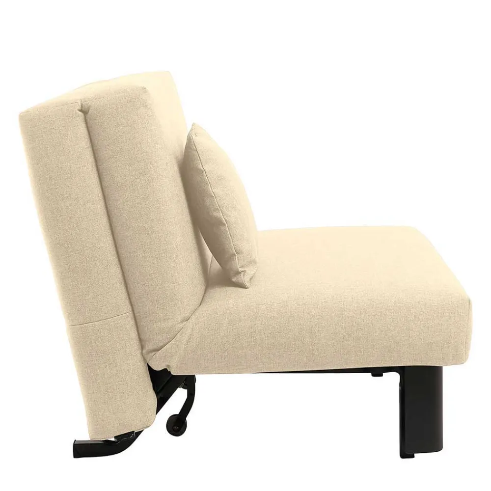 Wohnen Sofas<Stoff Schlafsessel in Beige und Schwarz - Setubal