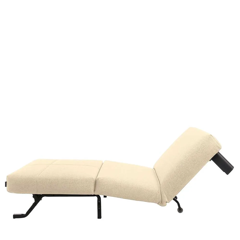 Wohnen Sofas<Stoff Schlafsessel in Beige und Schwarz - Setubal