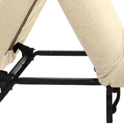 Wohnen Sofas<Stoff Schlafsessel in Beige und Schwarz - Setubal