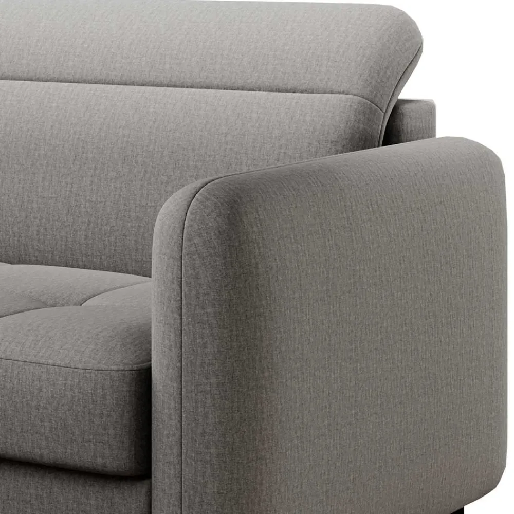 Wohnen Sofas<Stoff-Ecksofa in Hellgrau mit Bettfunktion - Alister