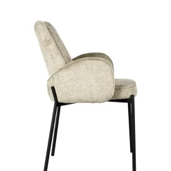 Wohnen Stühle<Struktursamt Polsterstuhl in Beige - Celona (2er Set)