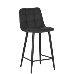 Wohnen Hocker|Stühle<Strukturstoff Barstühle in Anthrazit - Gastruna (2er Set)