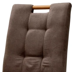 Wohnen Stühle<Stuhl in Taupe Microfaser - Adison (2er Set)