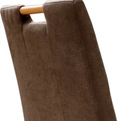 Wohnen Stühle<Stuhl in Taupe Microfaser - Adison (2er Set)