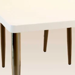 Wohnen Sitzgruppe<Stuhlgrupppe in Weiß & Braun - Cynthia (fünfteilig)