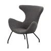 Wohnen Sessel<Stylischer Sessel mit grauem Plüsch bezogen - Simple