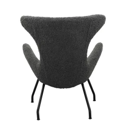 Wohnen Sessel<Stylischer Sessel mit grauem Plüsch bezogen - Simple