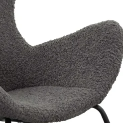 Wohnen Sessel<Stylischer Sessel mit grauem Plüsch bezogen - Simple