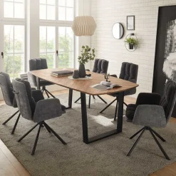 Wohnen Stühle<Stylischer Tischsessel auf Drehgestell - Cavan (2er Set)