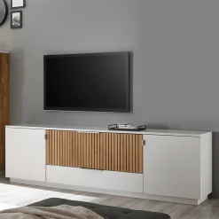 Wohnen Lowboards<Stylisches TV Board in Weiß - Miloris
