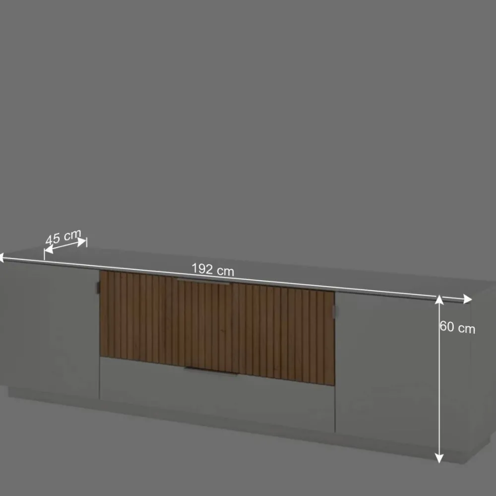 Wohnen Lowboards<Stylisches TV Board in Weiß - Miloris