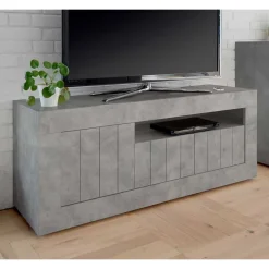 Wohnen Tv & Hifi-Möbel|Lowboards<Stylisches TV Element in Dekor Beton - Emalika