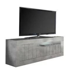 Wohnen Tv & Hifi-Möbel|Lowboards<Stylisches TV Element in Dekor Beton - Emalika
