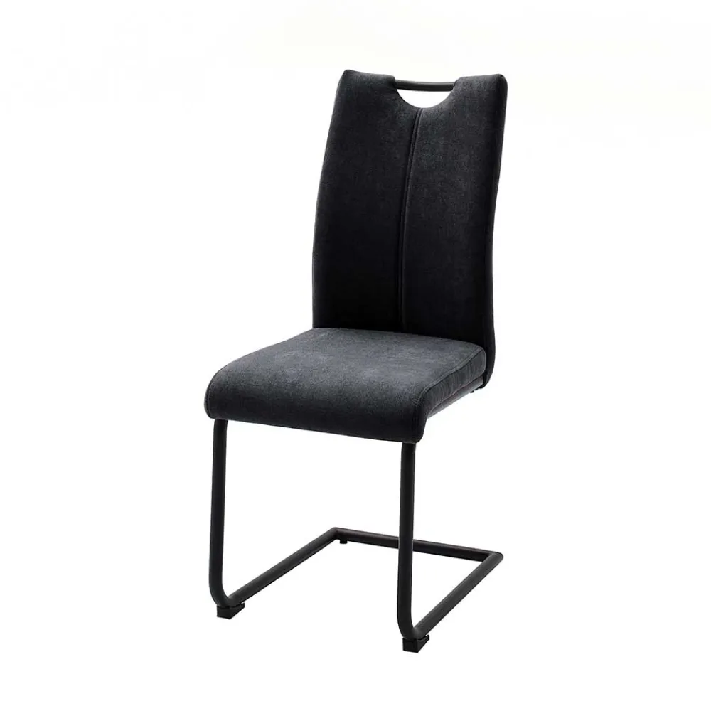 Wohnen Sessel<Swingstühle in dunklem Grau - Lacrunia (4er Set)