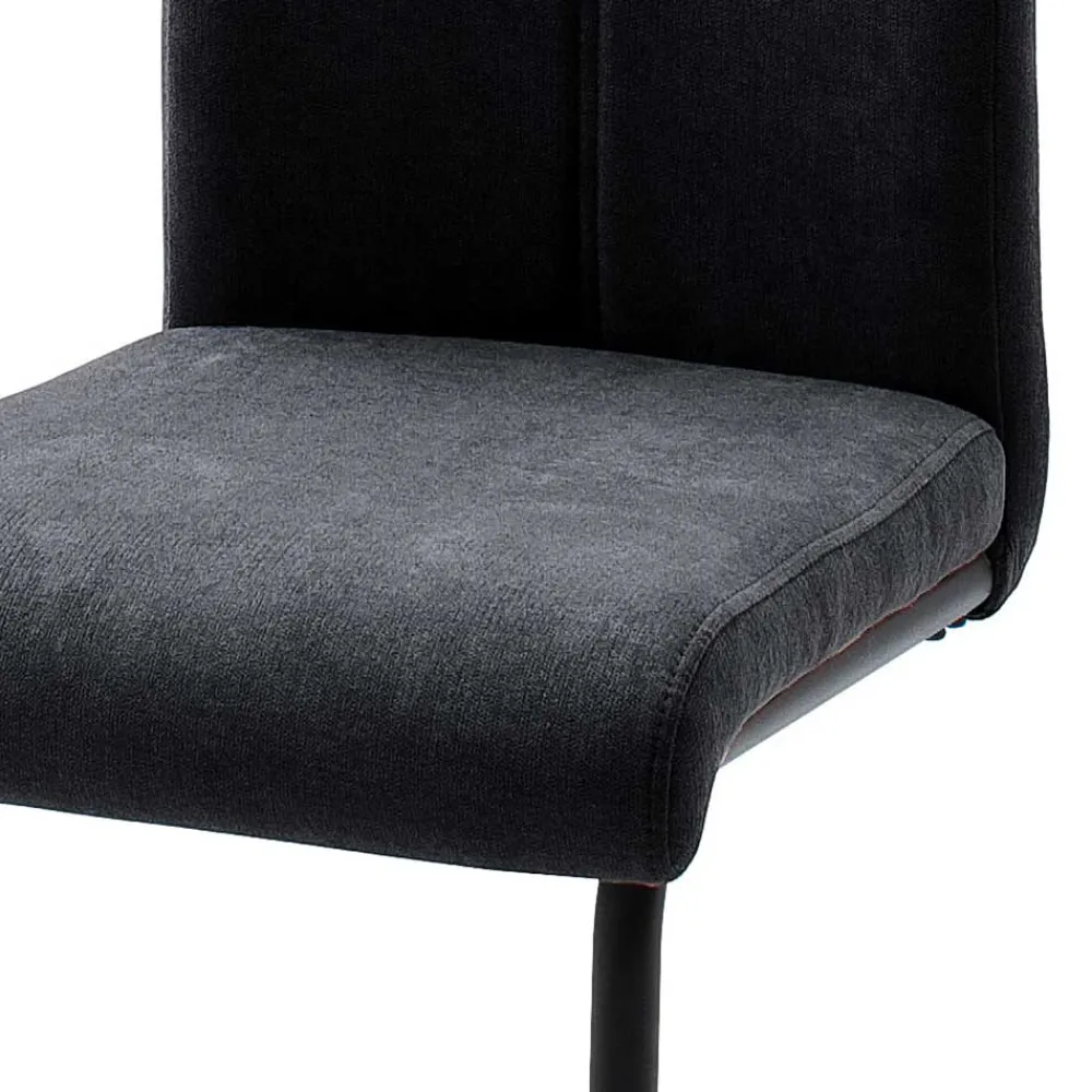 Wohnen Sessel<Swingstühle in dunklem Grau - Lacrunia (4er Set)