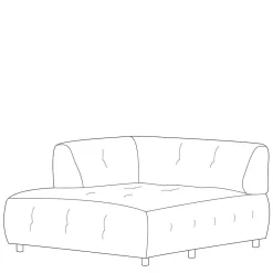 Wohnen Sofas<Systemcouch Ecke links in Mauve Stoff - Charin
