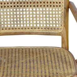 Wohnen Stühle<Teak Armlehnenstuhl mit Wiener Geflecht - Crasidio