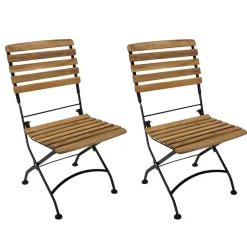 Wohnen Stühle<Teak Biergartenstühle klappbar - Middle (2er Set)