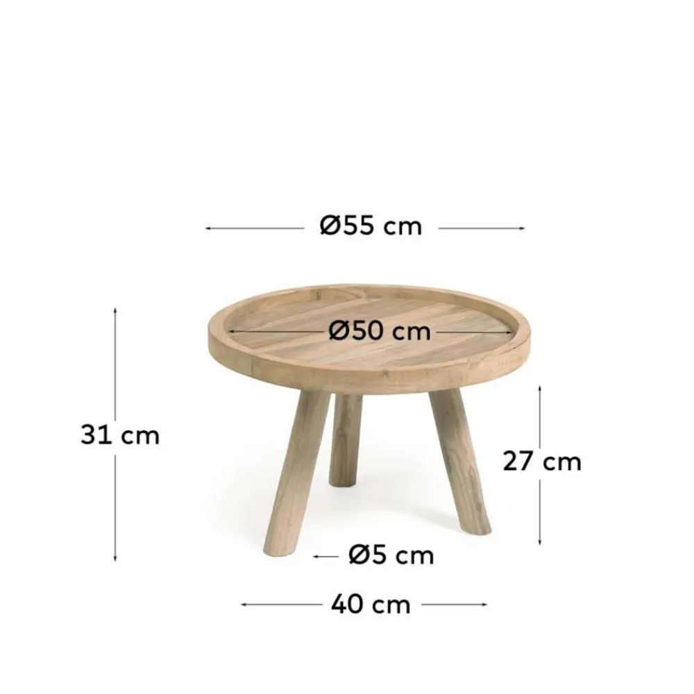 Wohnen Tische<Teak Couchtisch mit Drei-Bein-Gestell - Marcel
