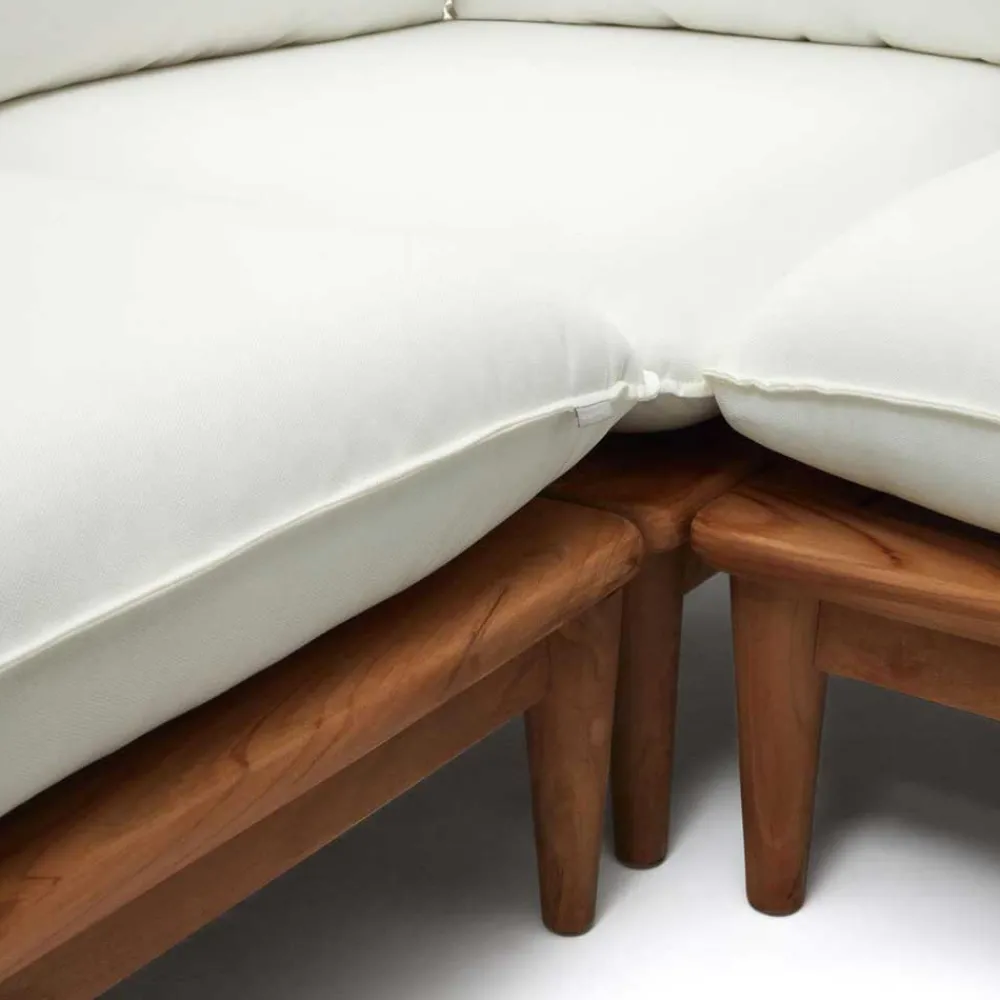 Wohnen Sitzgruppe<Teak Lounge mit Couchtisch Set - Palm (vierteilig)